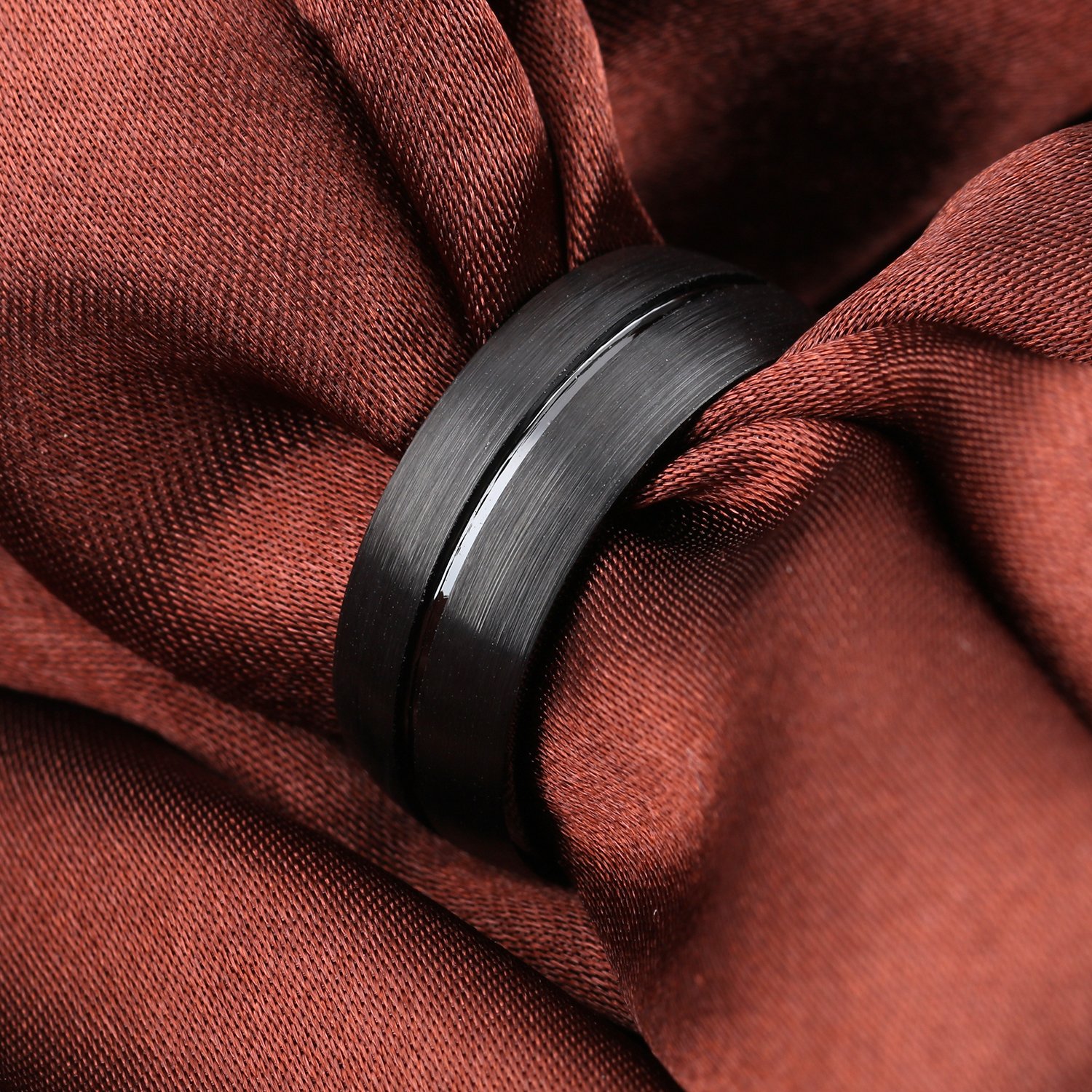 Silver Lining - Black Tungsten Ring — image 3