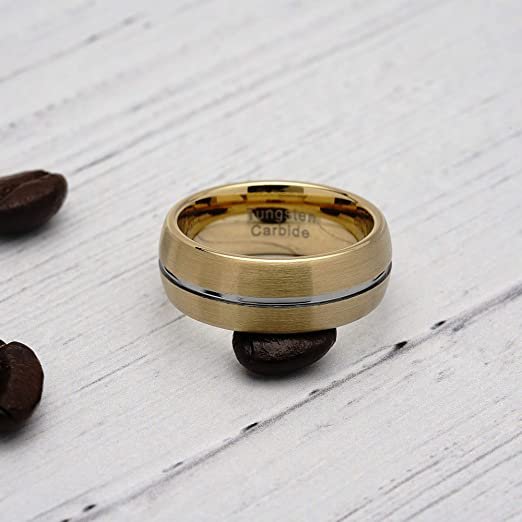 Silver Lining – Gold Tungsten Carbide Ring — image 3