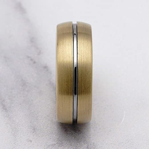 Silver Lining – Gold Tungsten Carbide Ring — image 4
