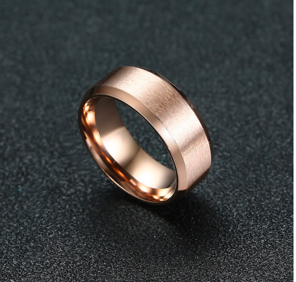 Slant Edge – Rose Gold Stainless Steel Ring