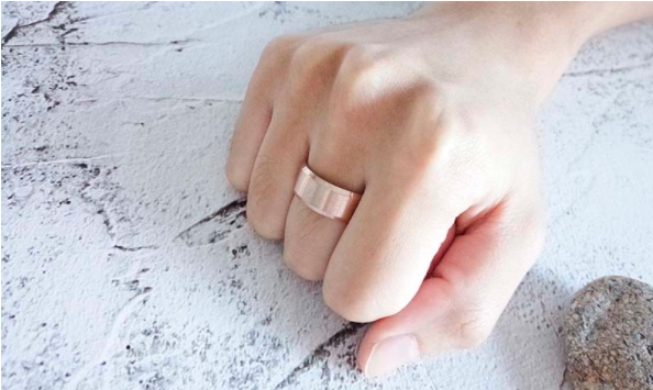 Slant Edge – Rose Gold Stainless Steel Ring — image 3
