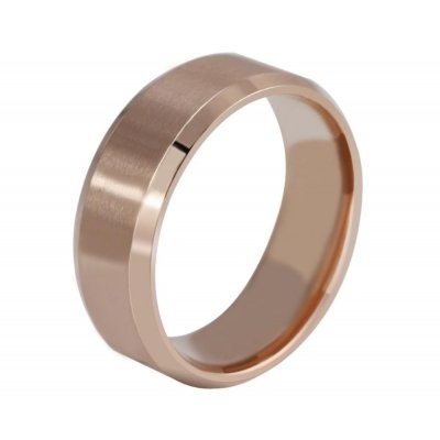 Slant Edge – Rose Gold Stainless Steel Ring — image 6