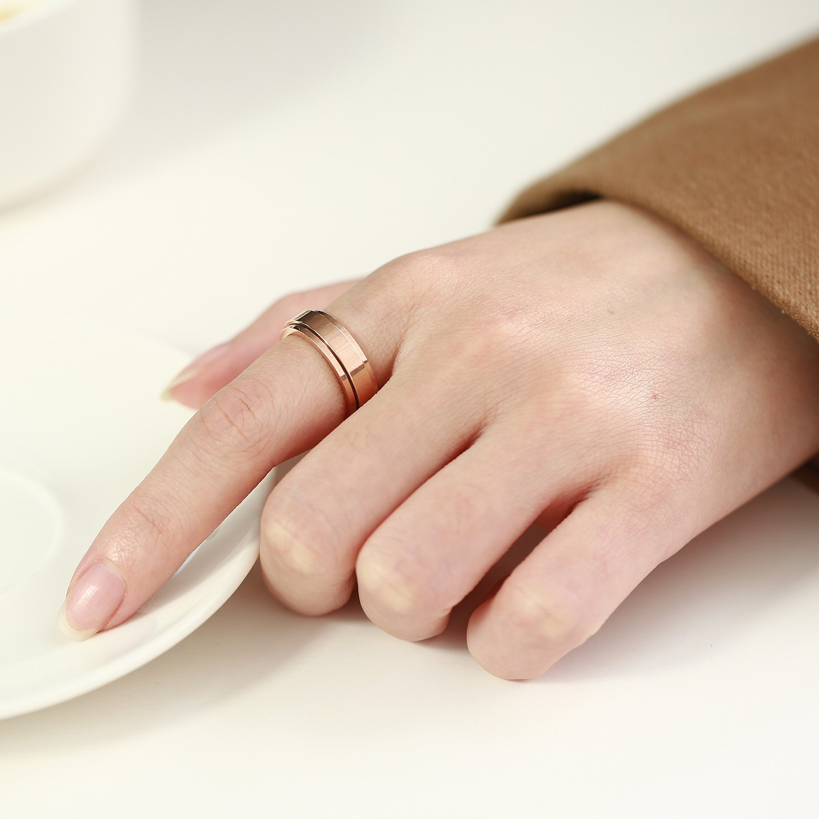 Spinner Sun –Stainless Steel Ring Rose Gold — image 3
