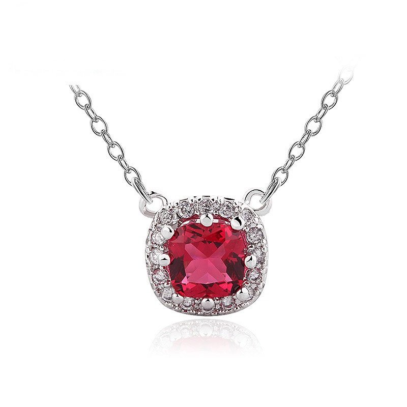 Square Out - Red Pendant and Earring Set for women (WS57) — image 14
