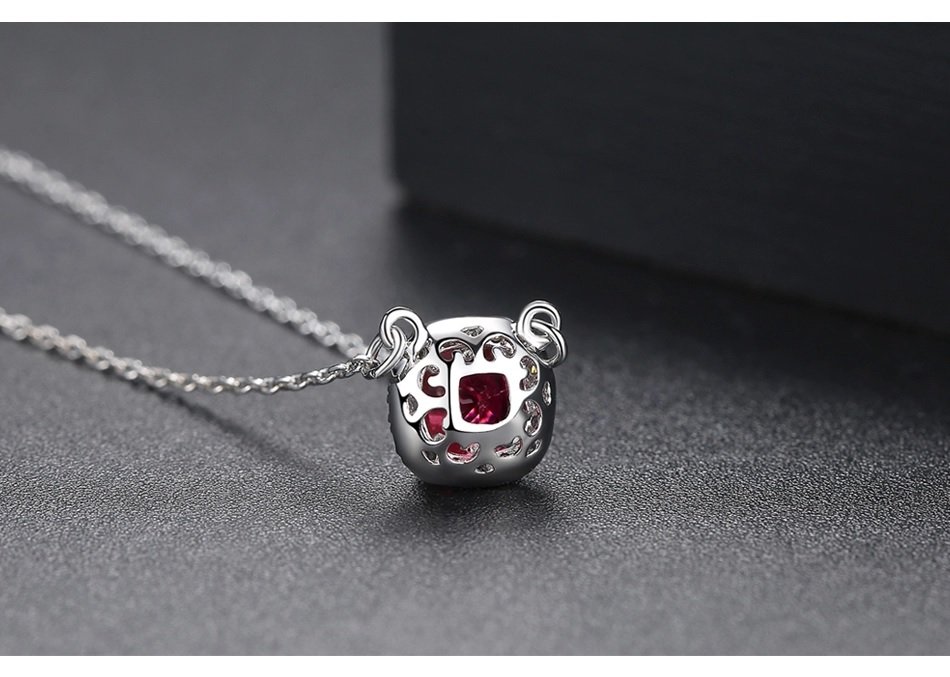 Square Out - Red Pendant and Earring Set for women (WS57) — image 6