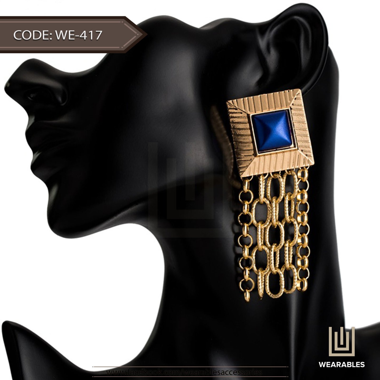 Stoned Square - Women Earrings