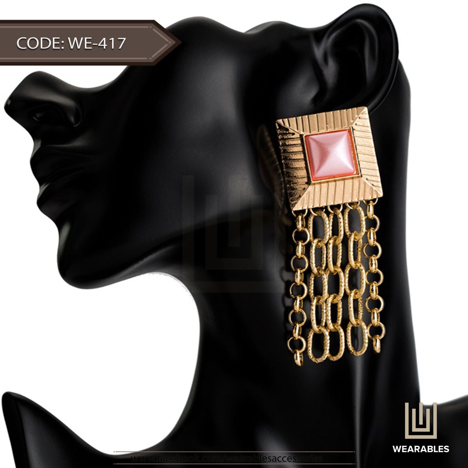 Stoned Square - Women Earrings — image 5