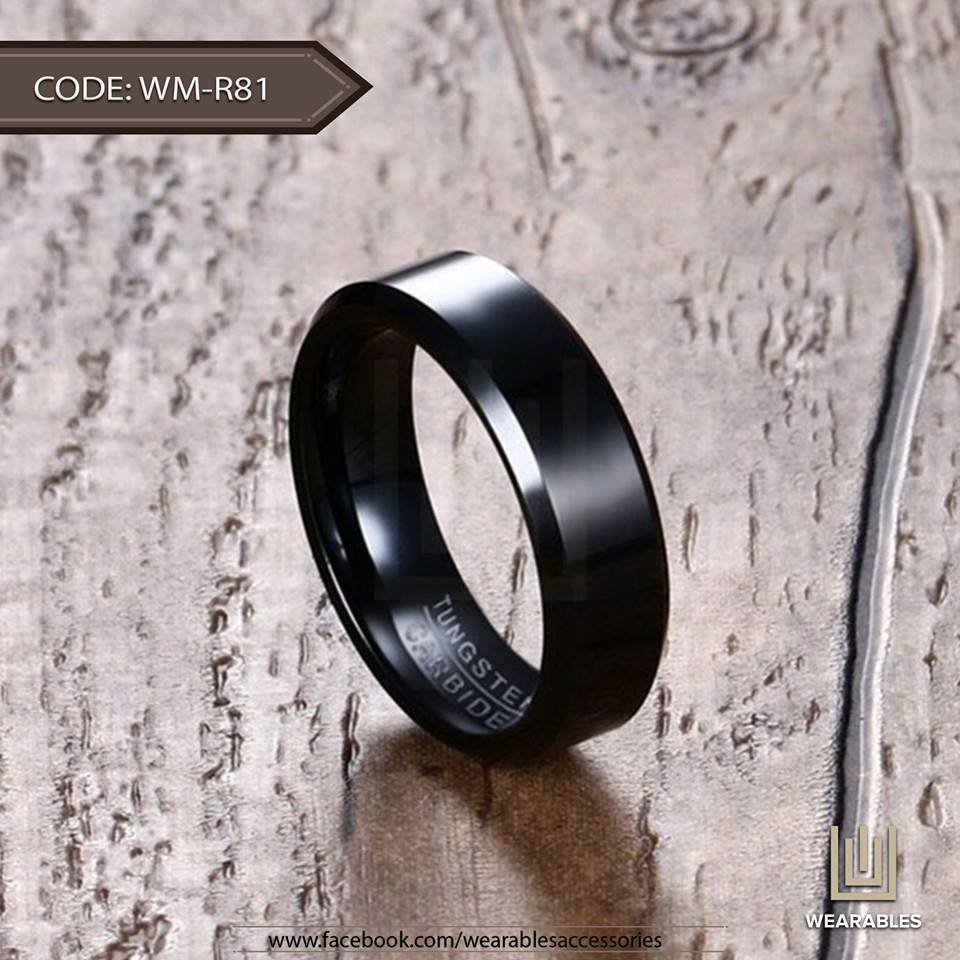 Thin Black lane - Tungsten Ring — image 3
