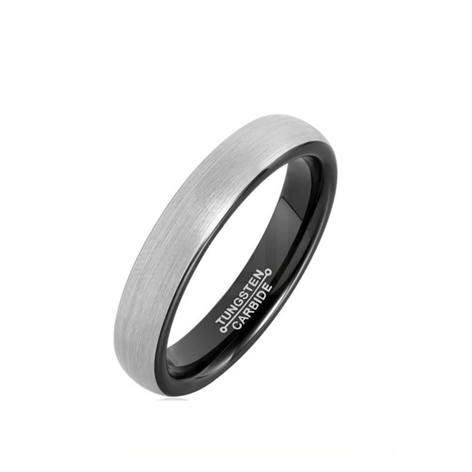 Thin Gray Tungsten Ring