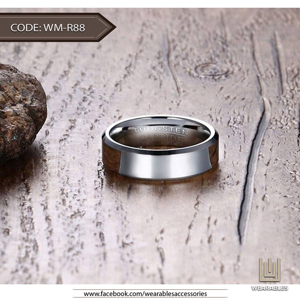 Thin Silver lane - Tungsten Ring — image 3
