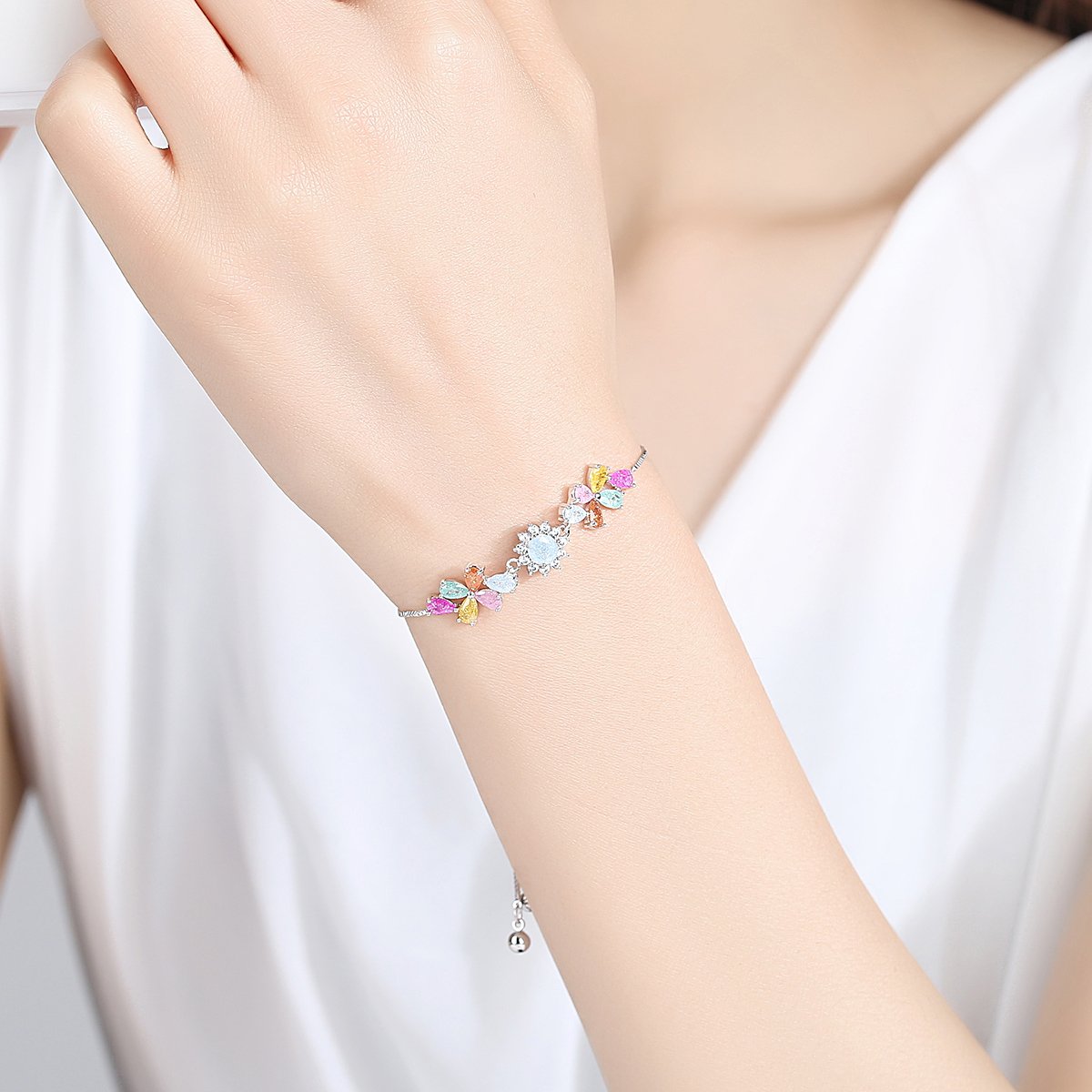Tinkle String - Cubic Zirconia Adjustable Women Bracelet — image 6