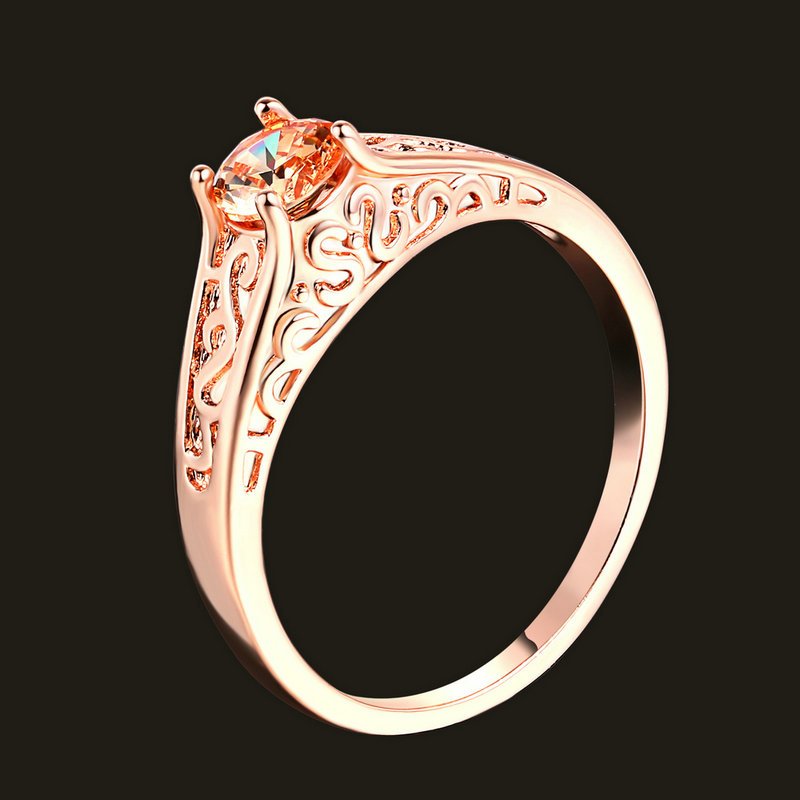 Twirl Sketch - Rose Gold Women Ring