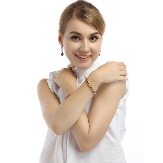 WB193- Multi Gold Women Luxary Bracelet