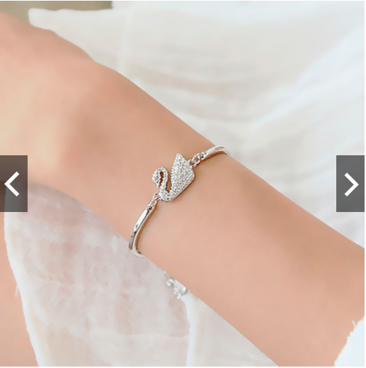 WB228 - Swan Women Bracelet in Rhodium — image 6
