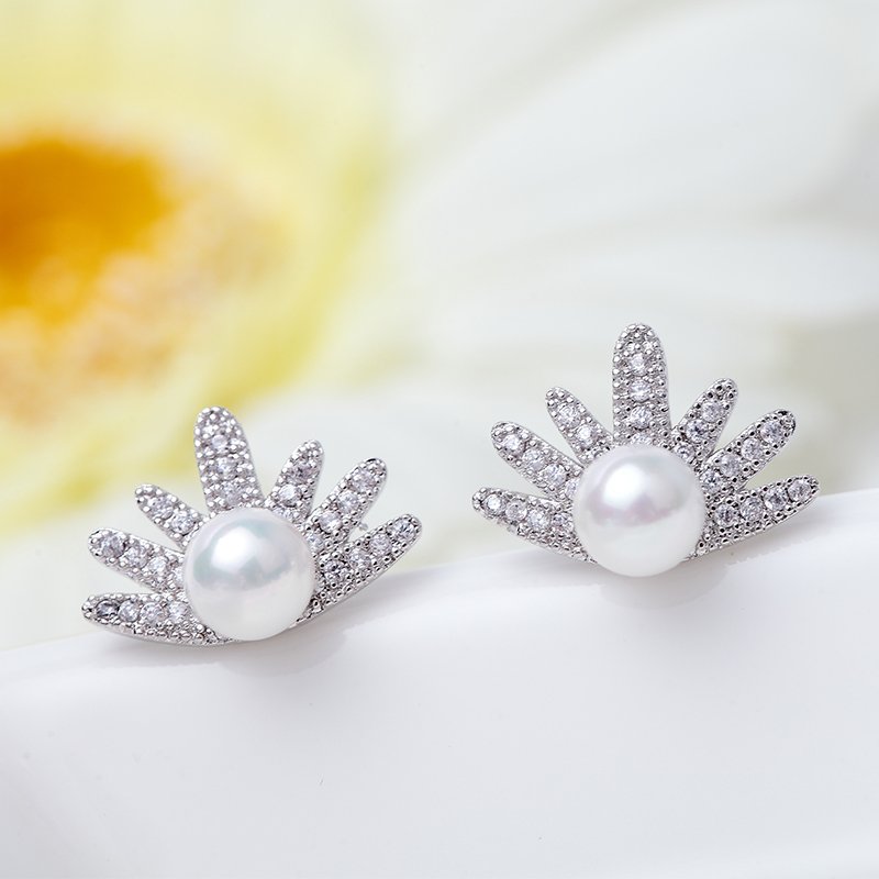 WE212 - White Earrings for Women