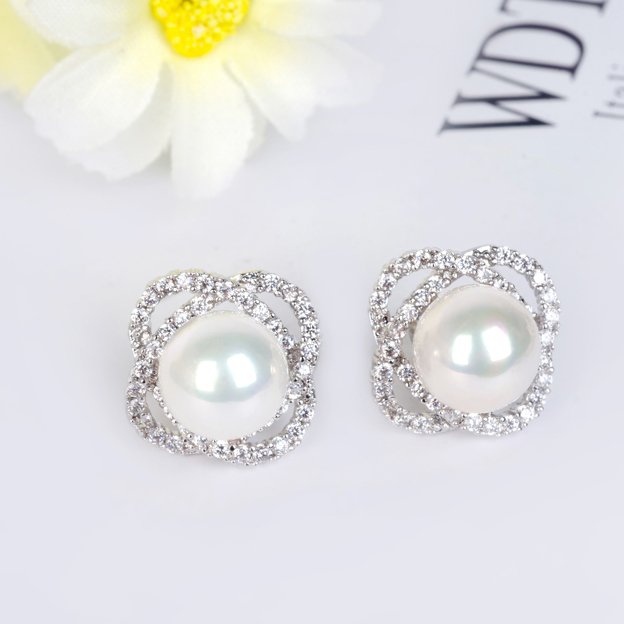 WE288- White Gold Earrings for Women — image 4