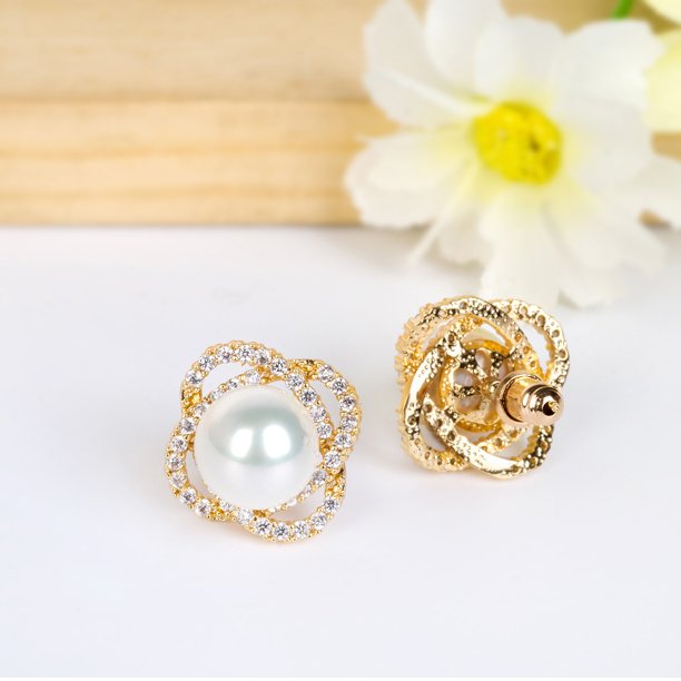 WE288- White Gold Earrings for Women — image 5