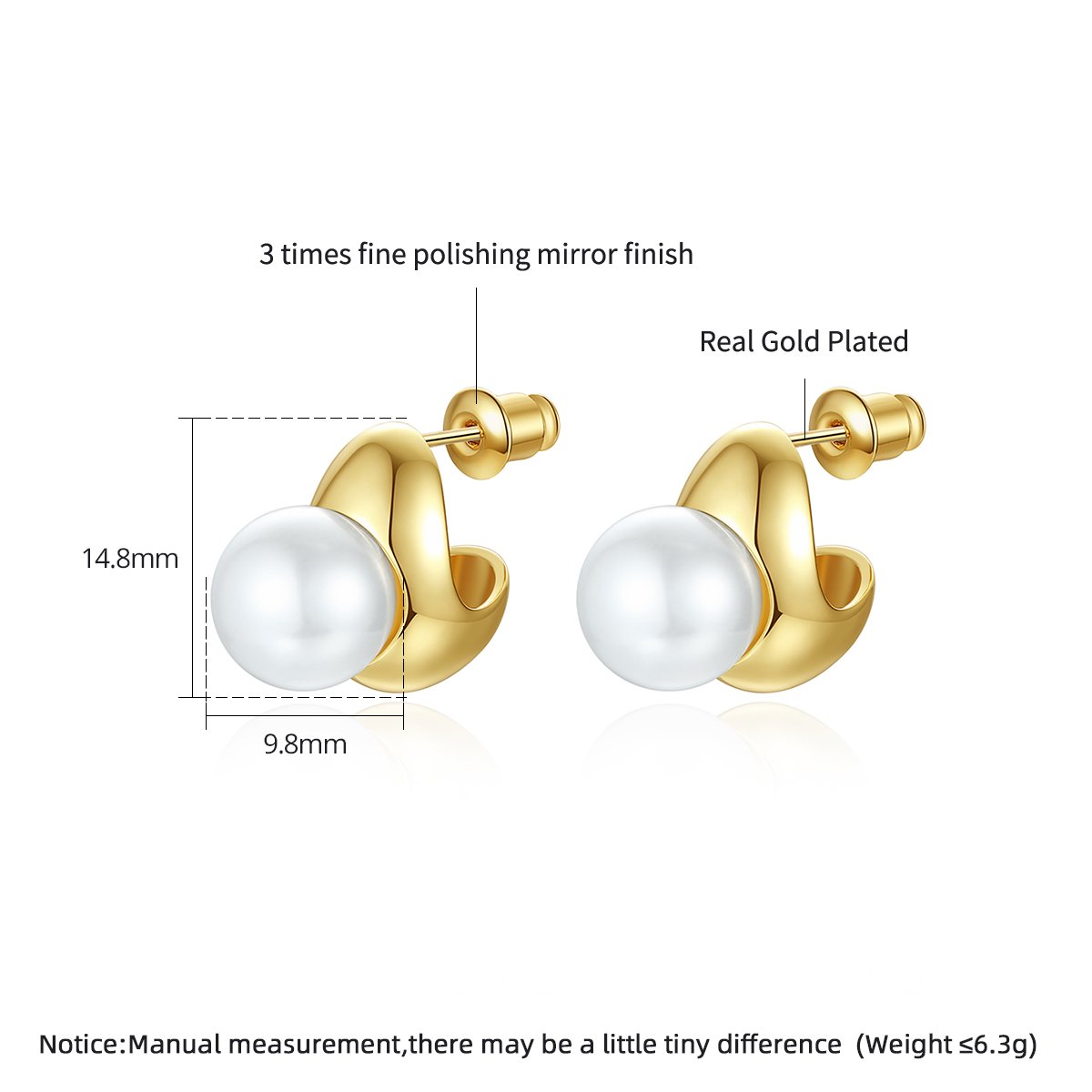 WE722- Golden Earrings for Women — image 5
