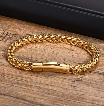 WM-B298 - Golden 316 Stainless Steel Bracelet