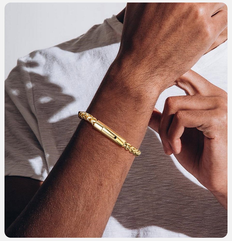 WM-B298 - Golden 316 Stainless Steel Bracelet