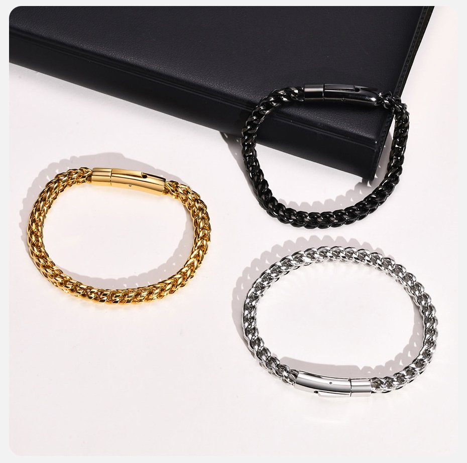 WM-B298 - Golden 316 Stainless Steel Bracelet — image 4