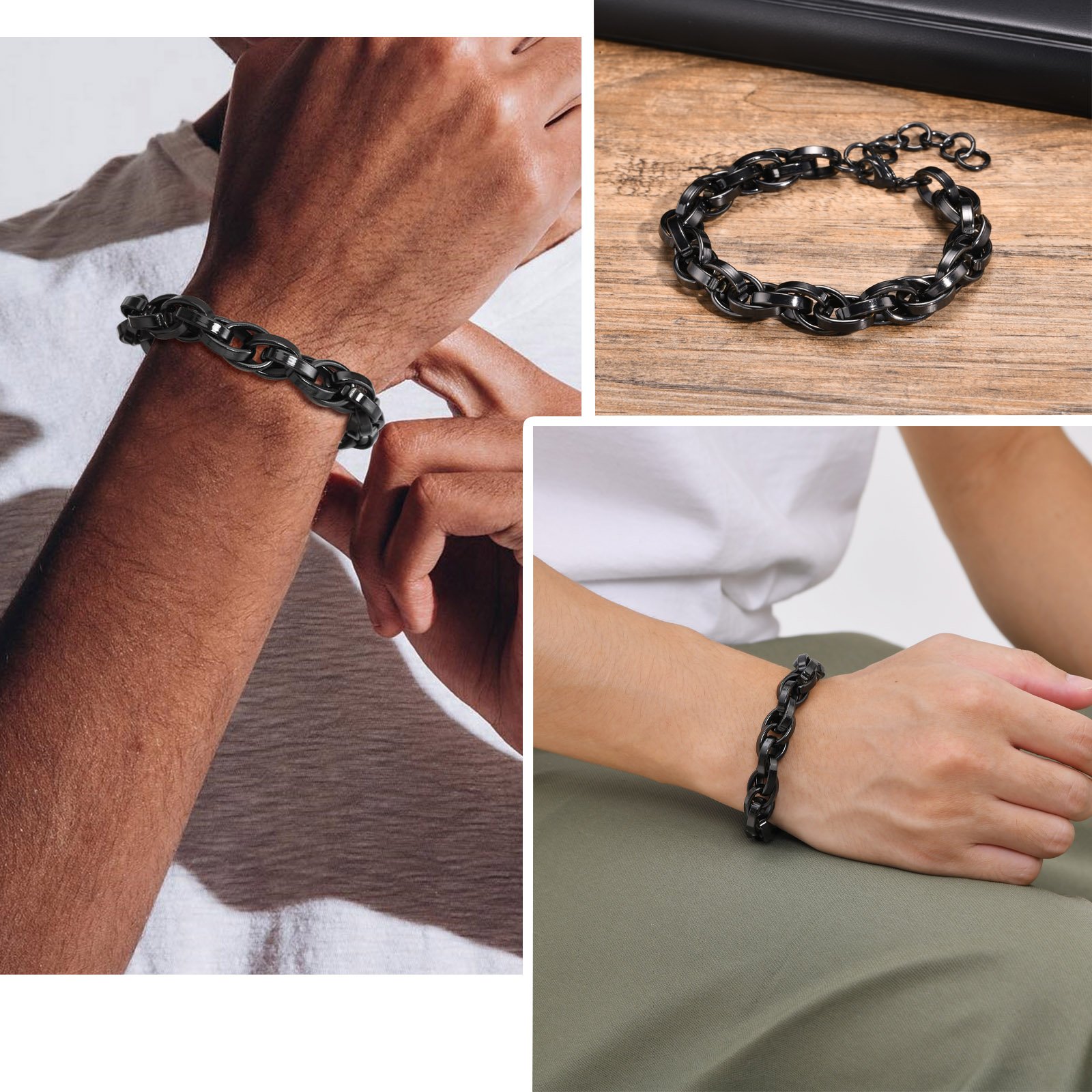 WM-B376 - 316 Stainless Steel Bracelet Gray — image 7