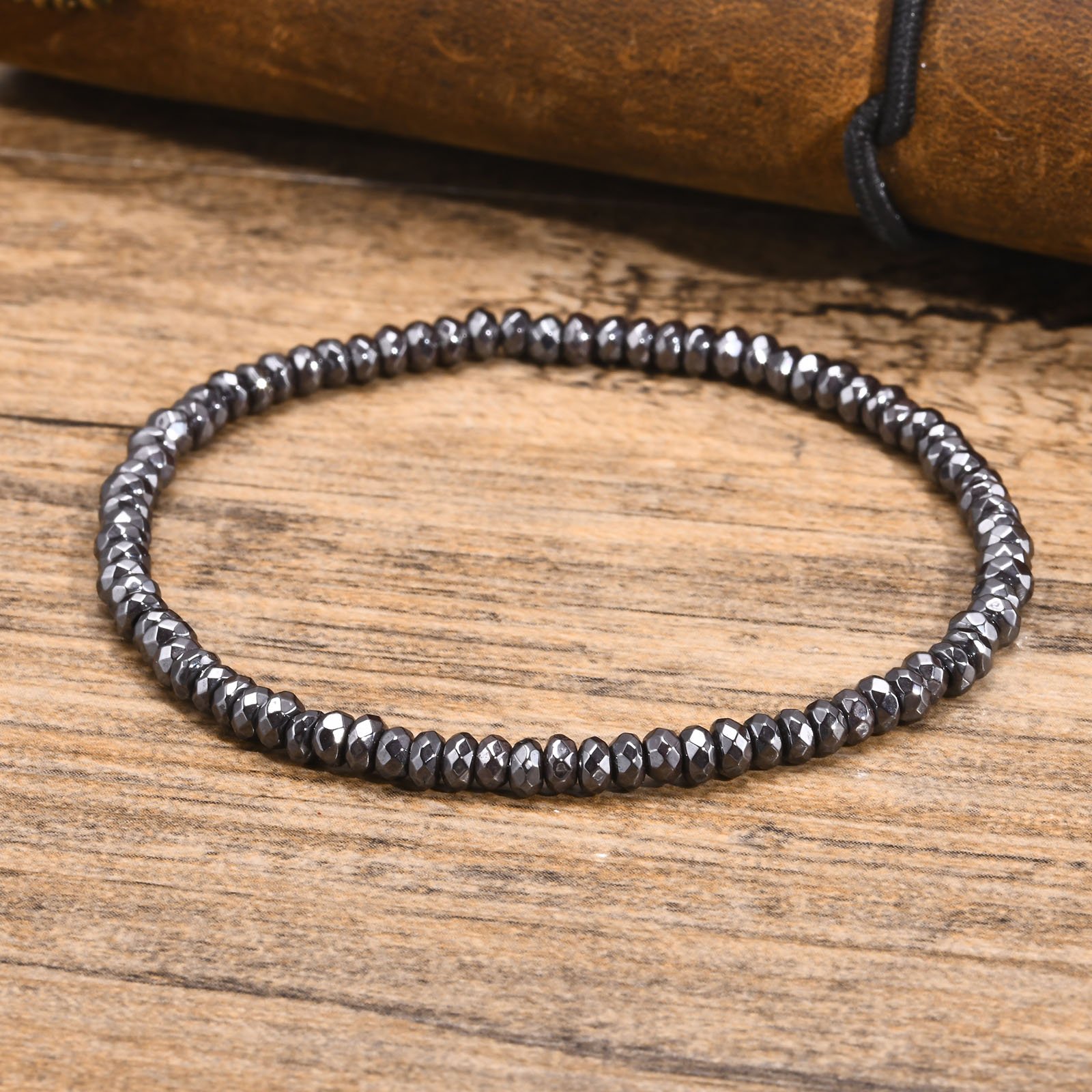 WM-B385 - Hematite Stone Designer Jewellery Bracelet — image 6