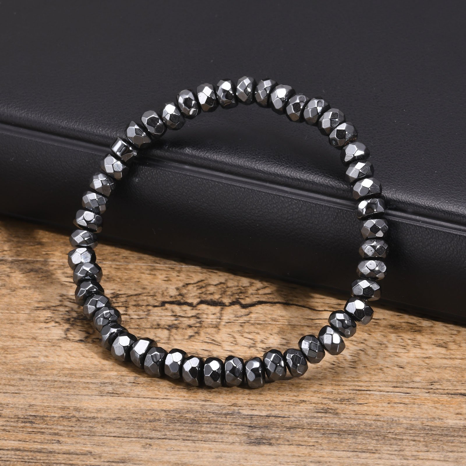 WM-B386 - Hematite Stone Designer Jewellery Bracelet — image 3