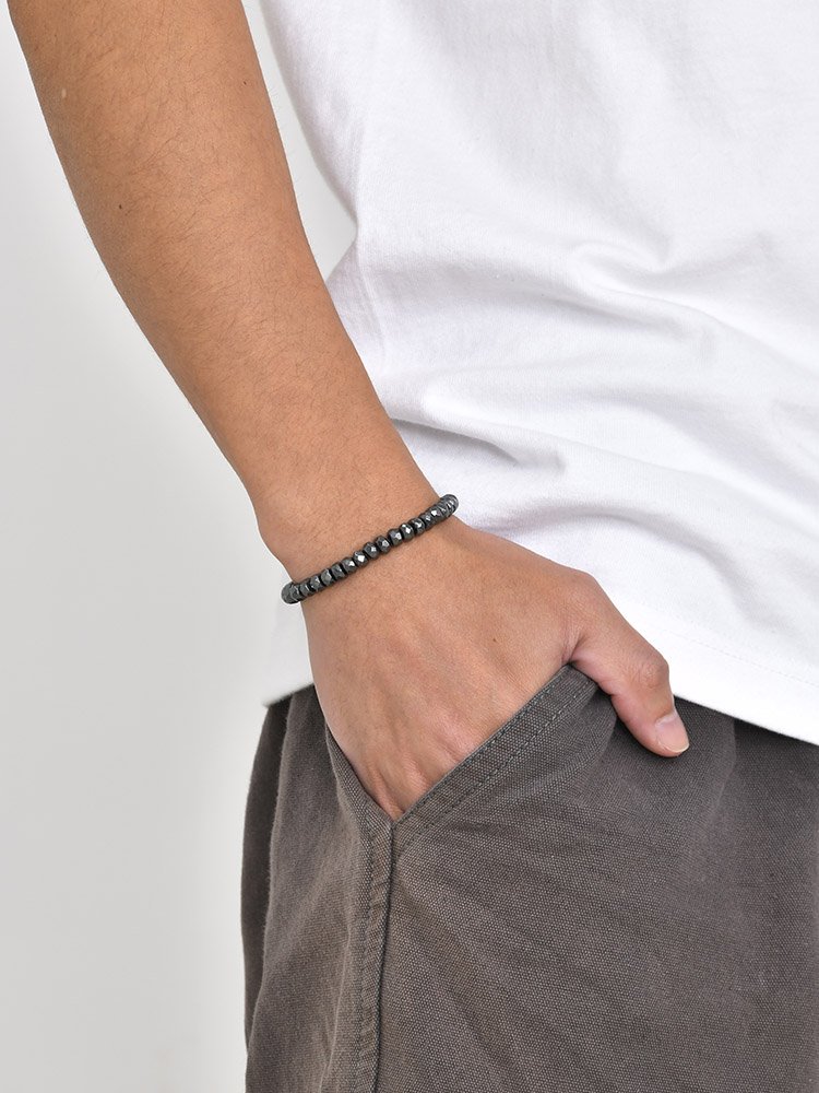 WM-B386 - Hematite Stone Designer Jewellery Bracelet — image 5