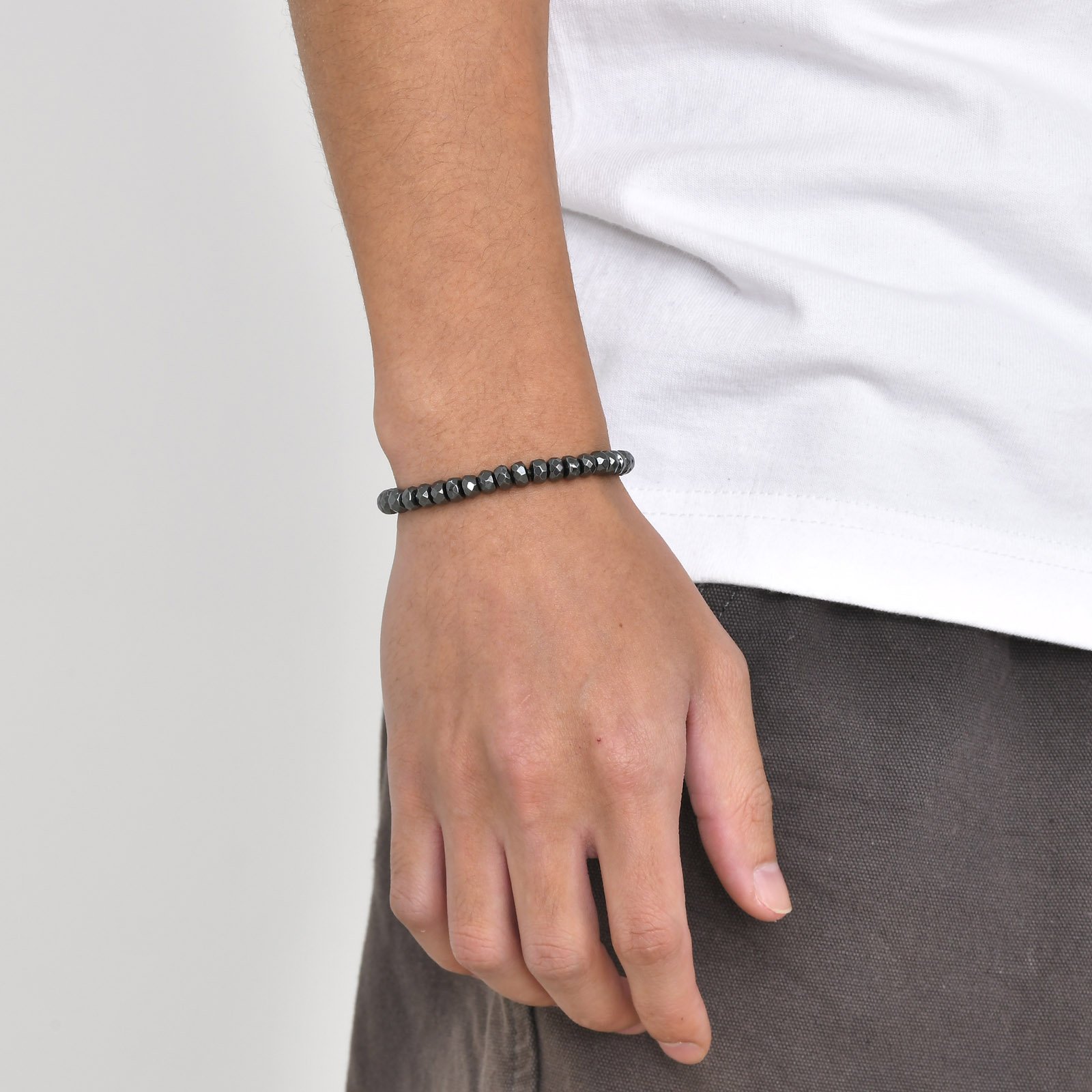 WM-B386 - Hematite Stone Designer Jewellery Bracelet — image 6