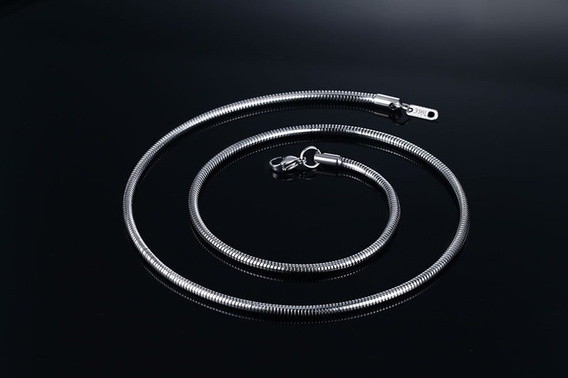 WM-C10 - Men's Silver Necklace Snake Chain