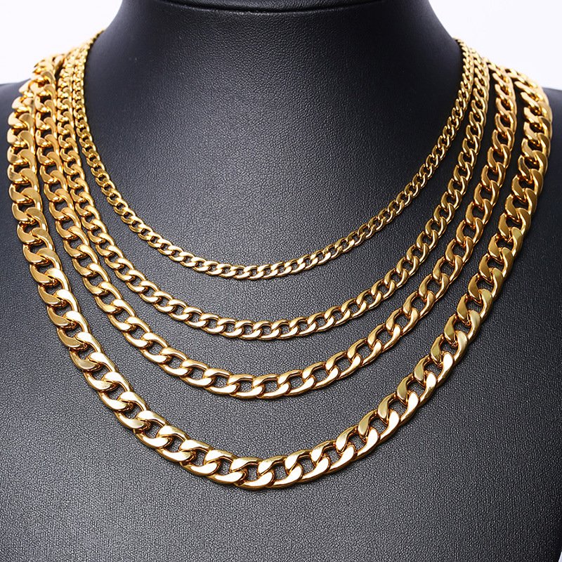 WM-C13 - Men Gold Necklace Chain