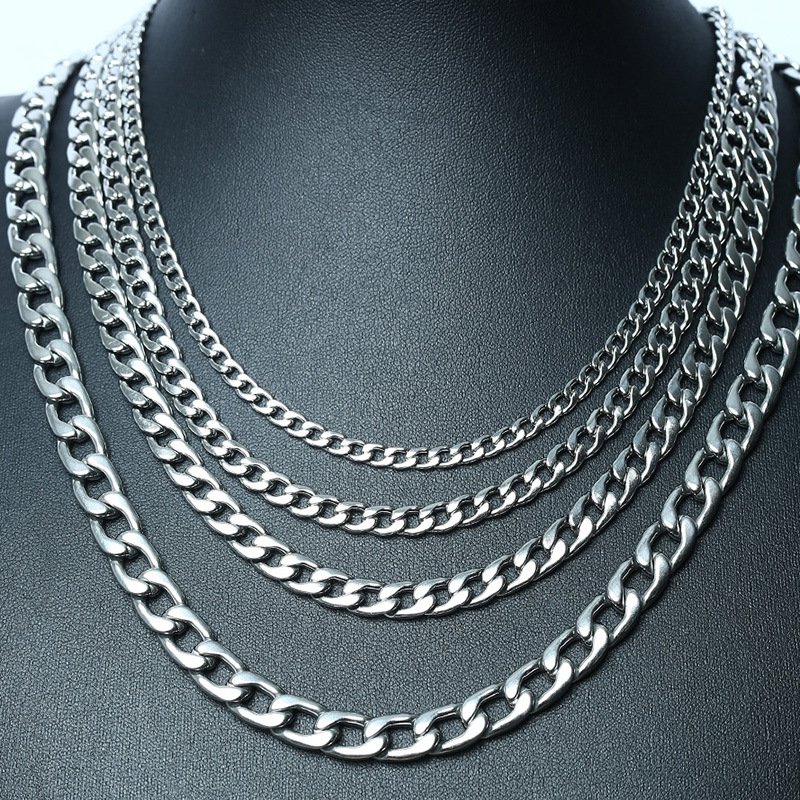 WM-C13 - Men Silver Necklace Chain