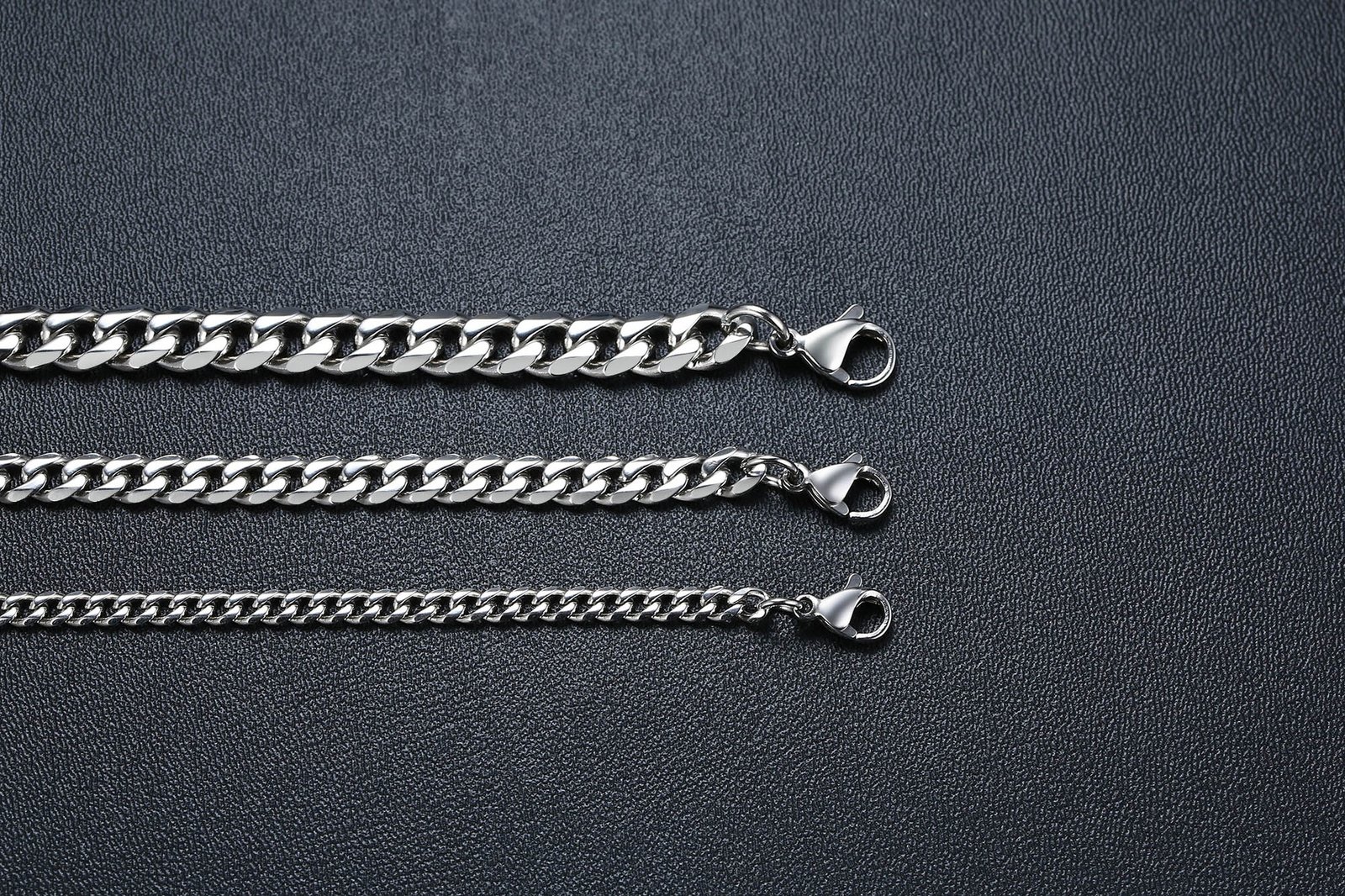 WM-C25- Men Black Necklace Chain — image 11