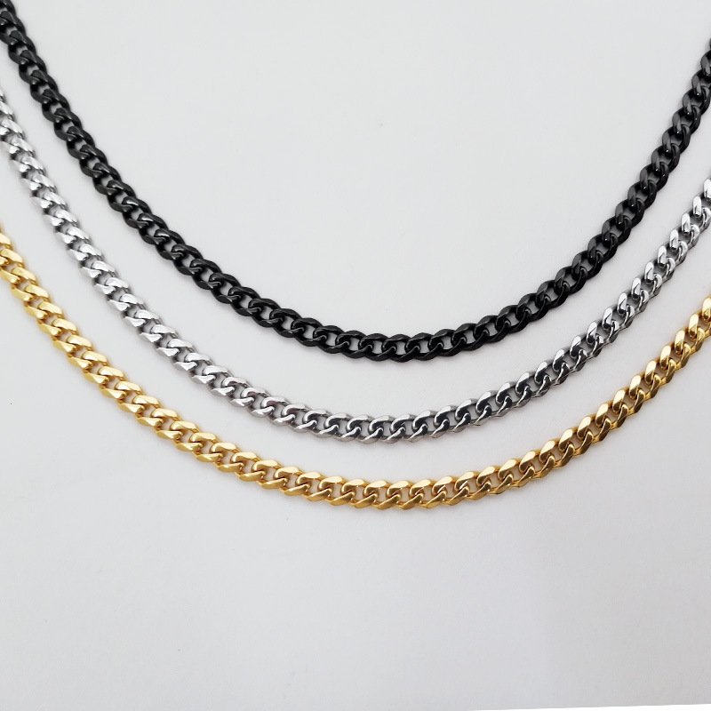 WM-C25- Men Black Necklace Chain — image 13