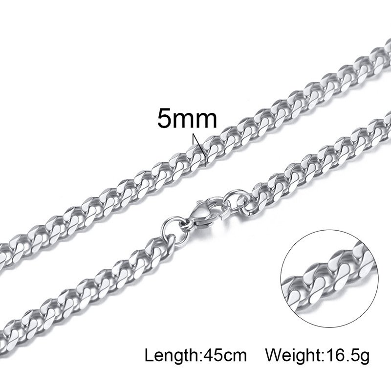 WM-C25- Men Black Necklace Chain — image 3