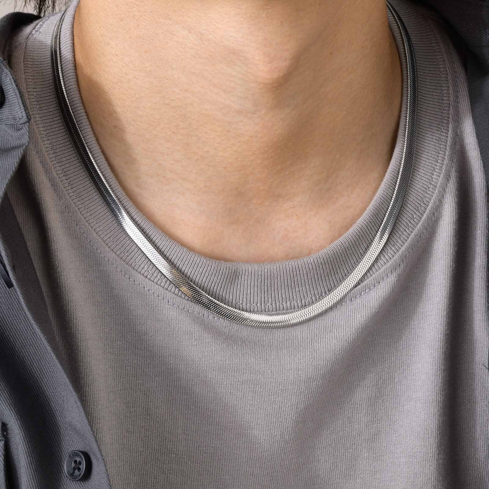 WM-C26 - Men Silver Necklace Chain — image 4