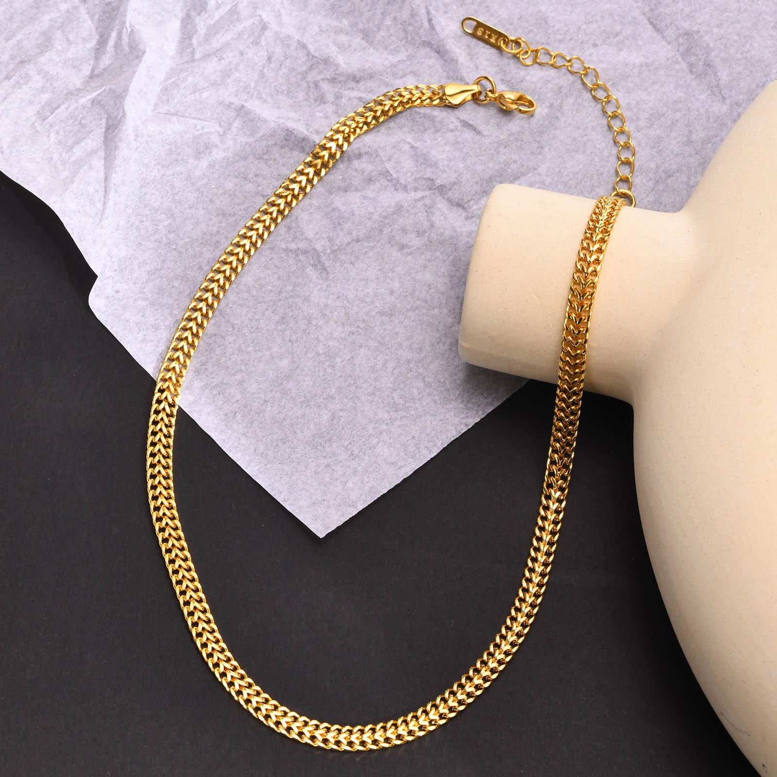 WM-C28 - Men-Women Gold Necklace Chain