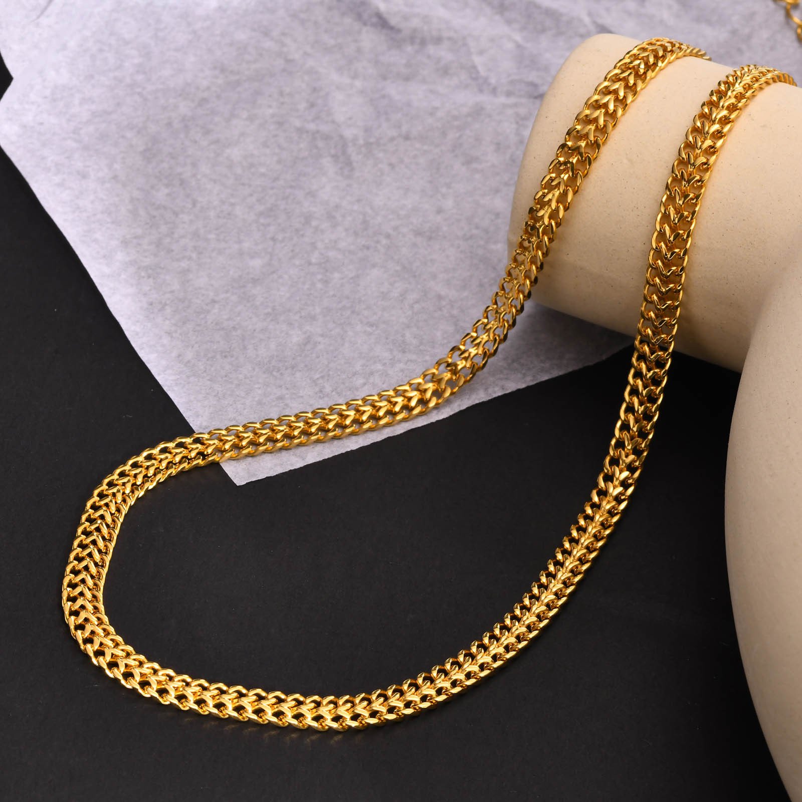 WM-C28 - Men-Women Gold Necklace Chain