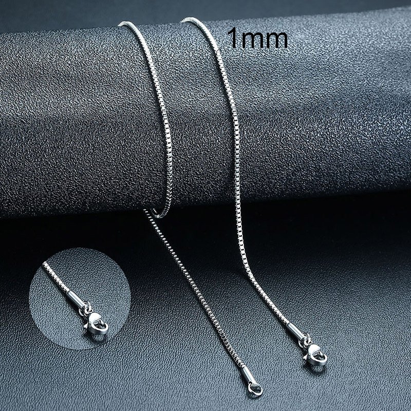 WM-C34- Men-Women Silver Necklace Chain — image 4