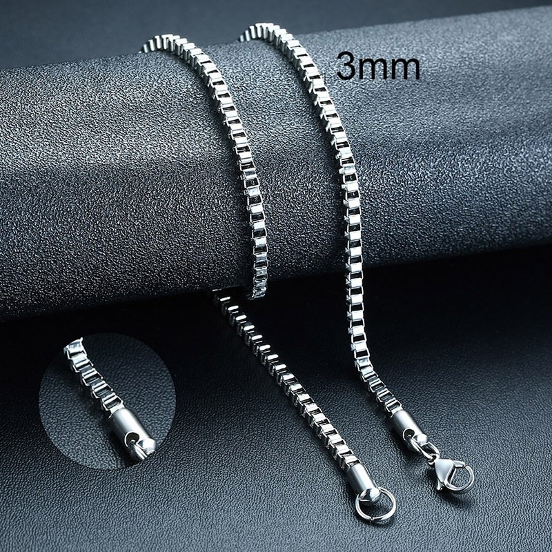 WM-C34- Men-Women Silver Necklace Chain — image 5