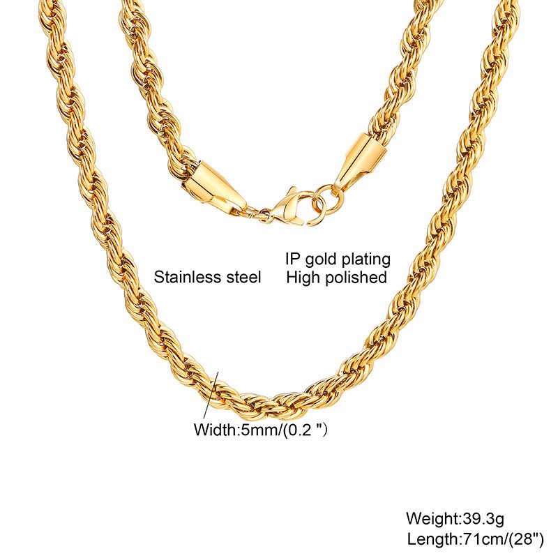 WM-C35- Men Gold Necklace Chain — image 6