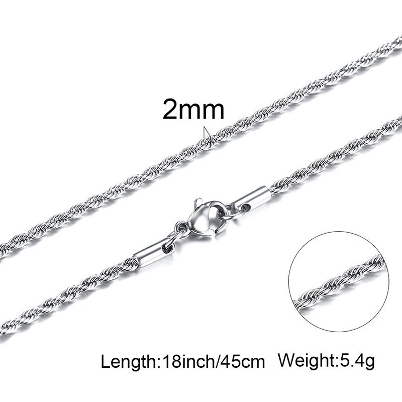WM-C35- Men Silver Necklace Chain — image 15