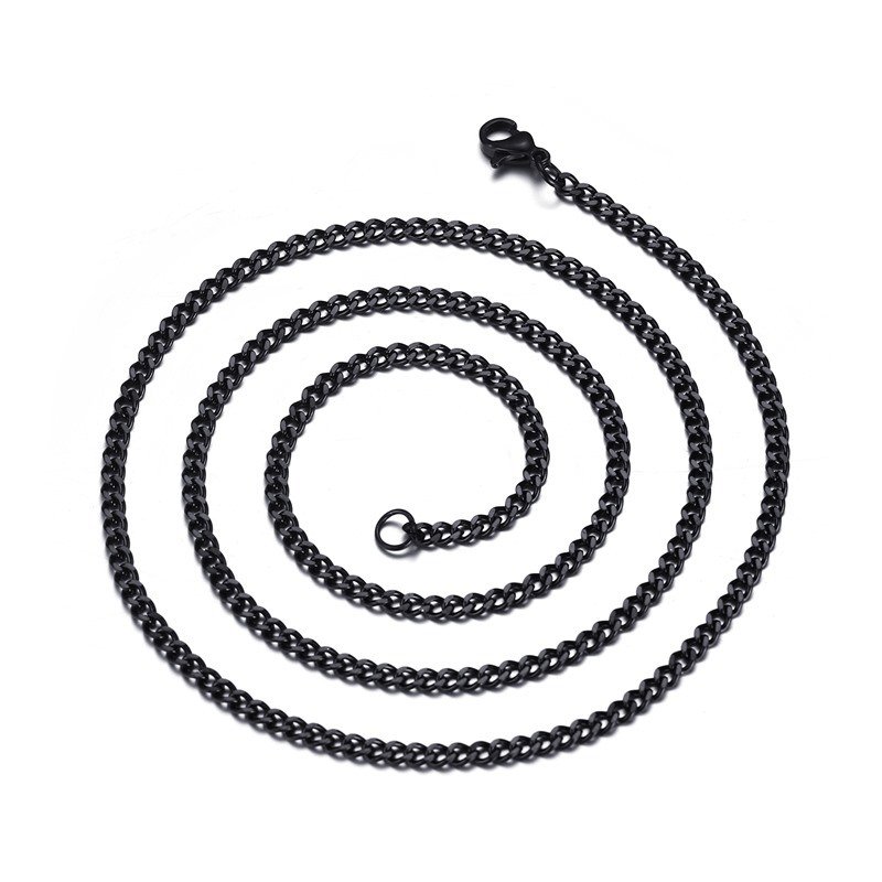 WM-C36- Men Black Necklace Chain