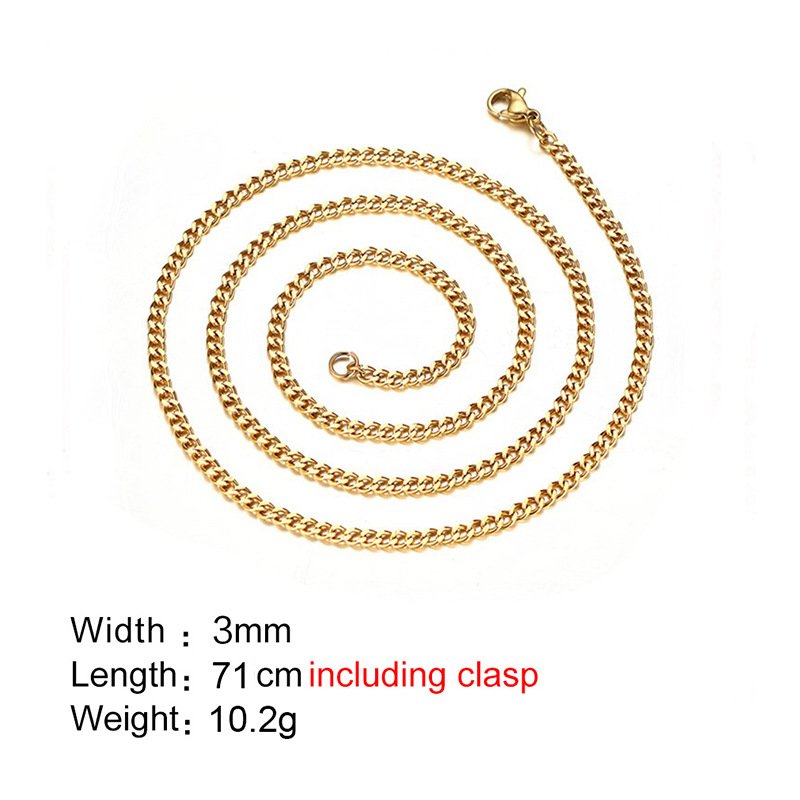 WM-C36- Men Black Necklace Chain — image 4