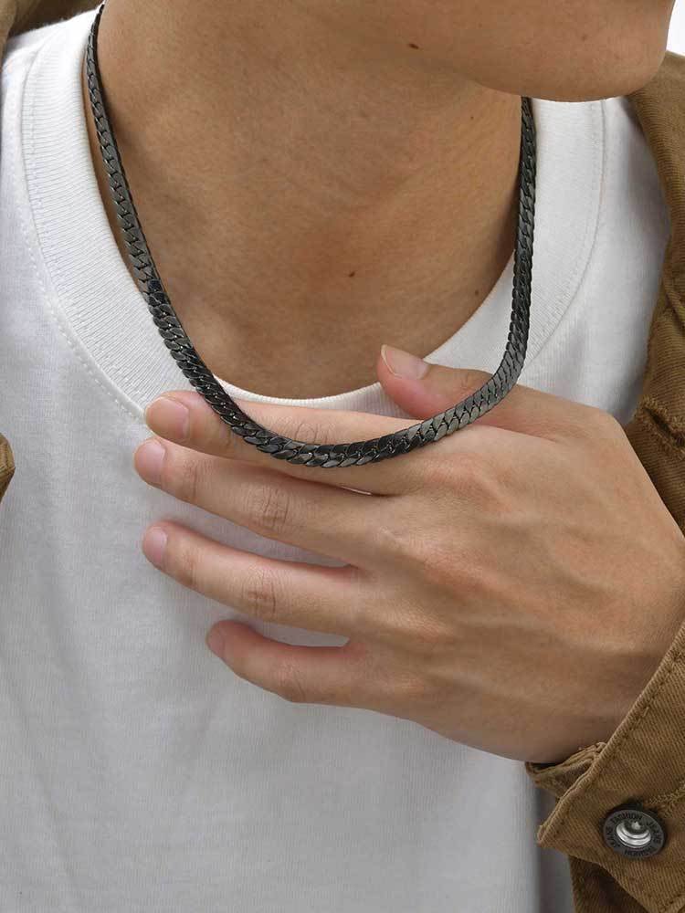 WM-C46 - Men-Women Black Necklace Chain — image 7