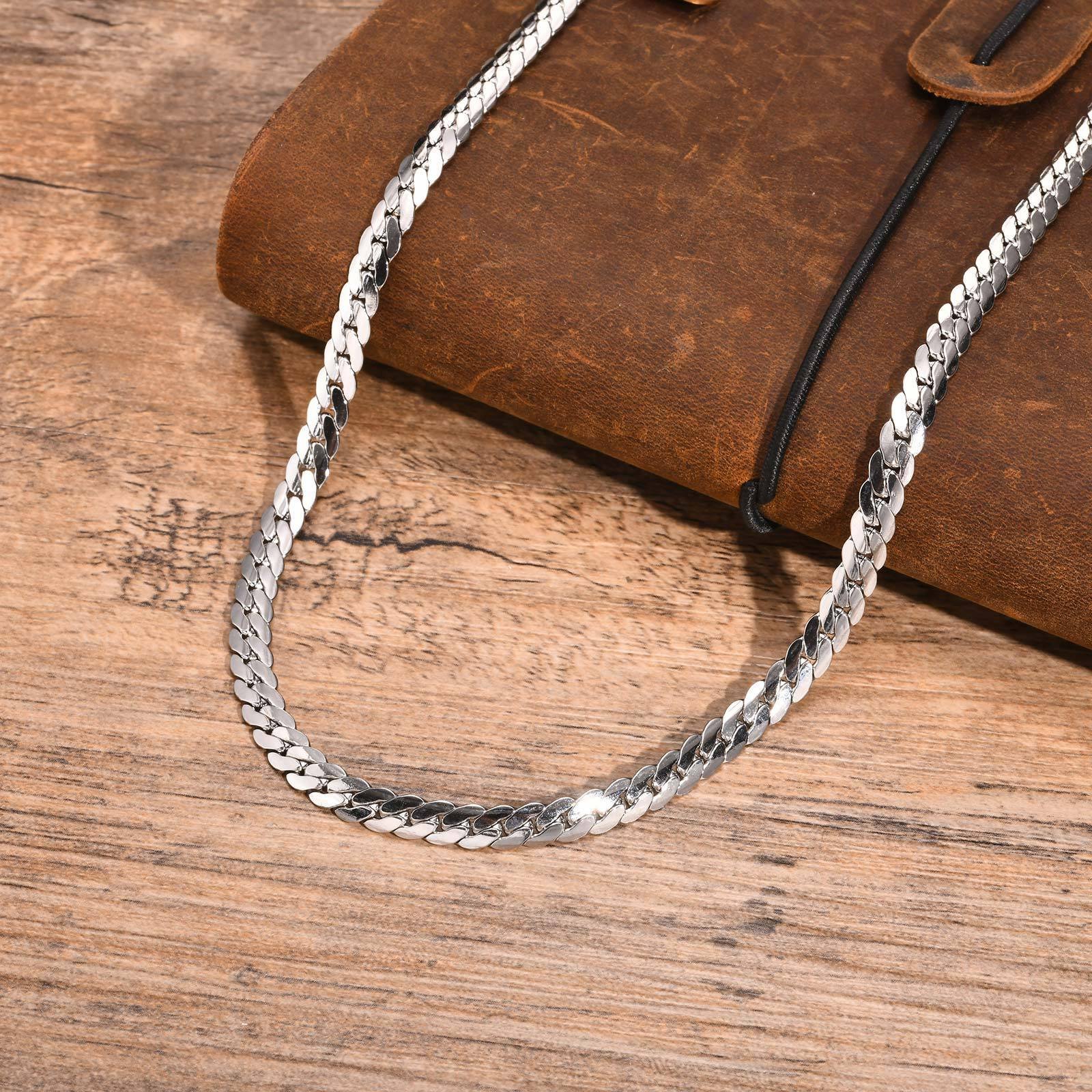 WM-C46 - Men-Women Silver Necklace Chain — image 3