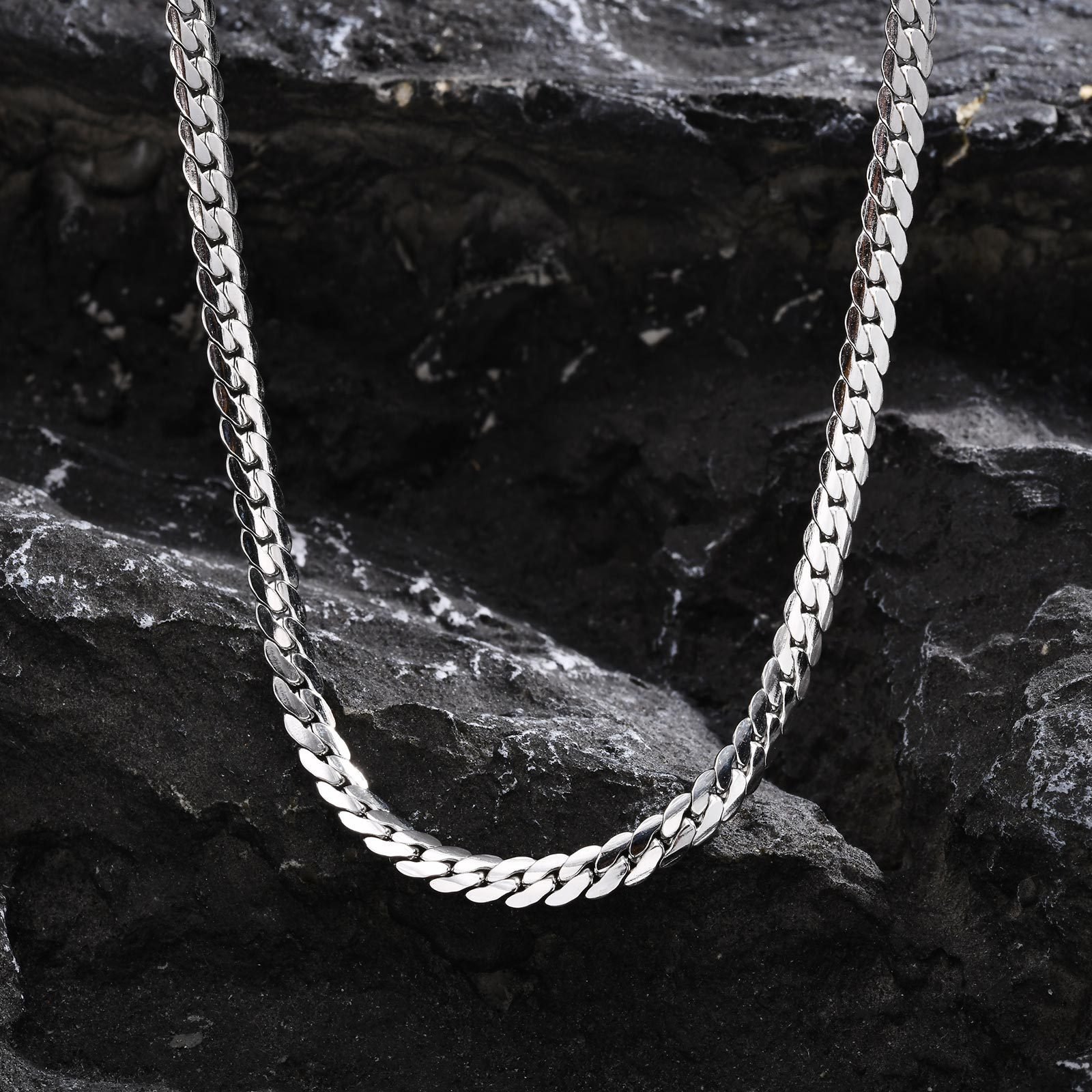 WM-C46 - Men-Women Silver Necklace Chain — image 4