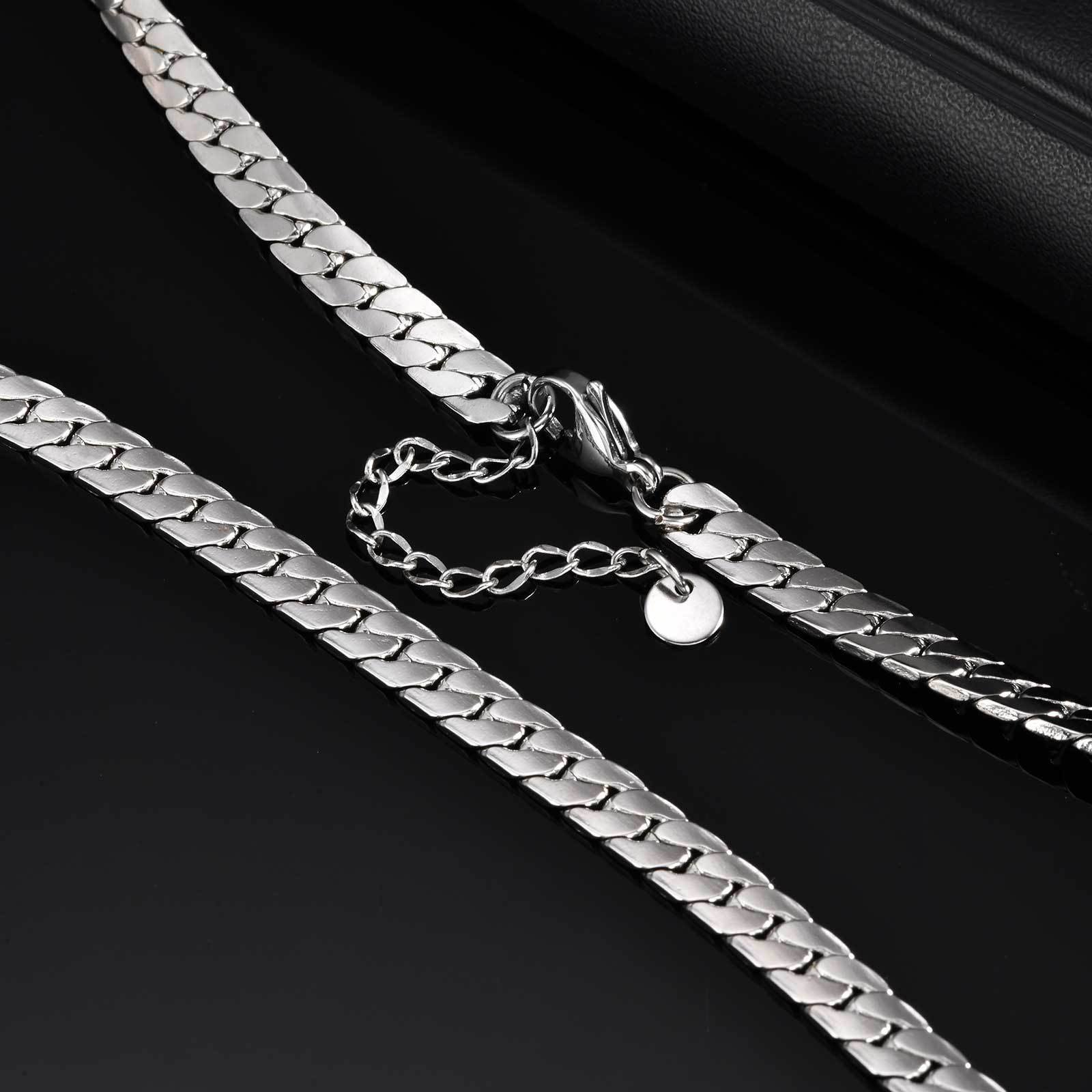 WM-C46 - Men-Women Silver Necklace Chain — image 9