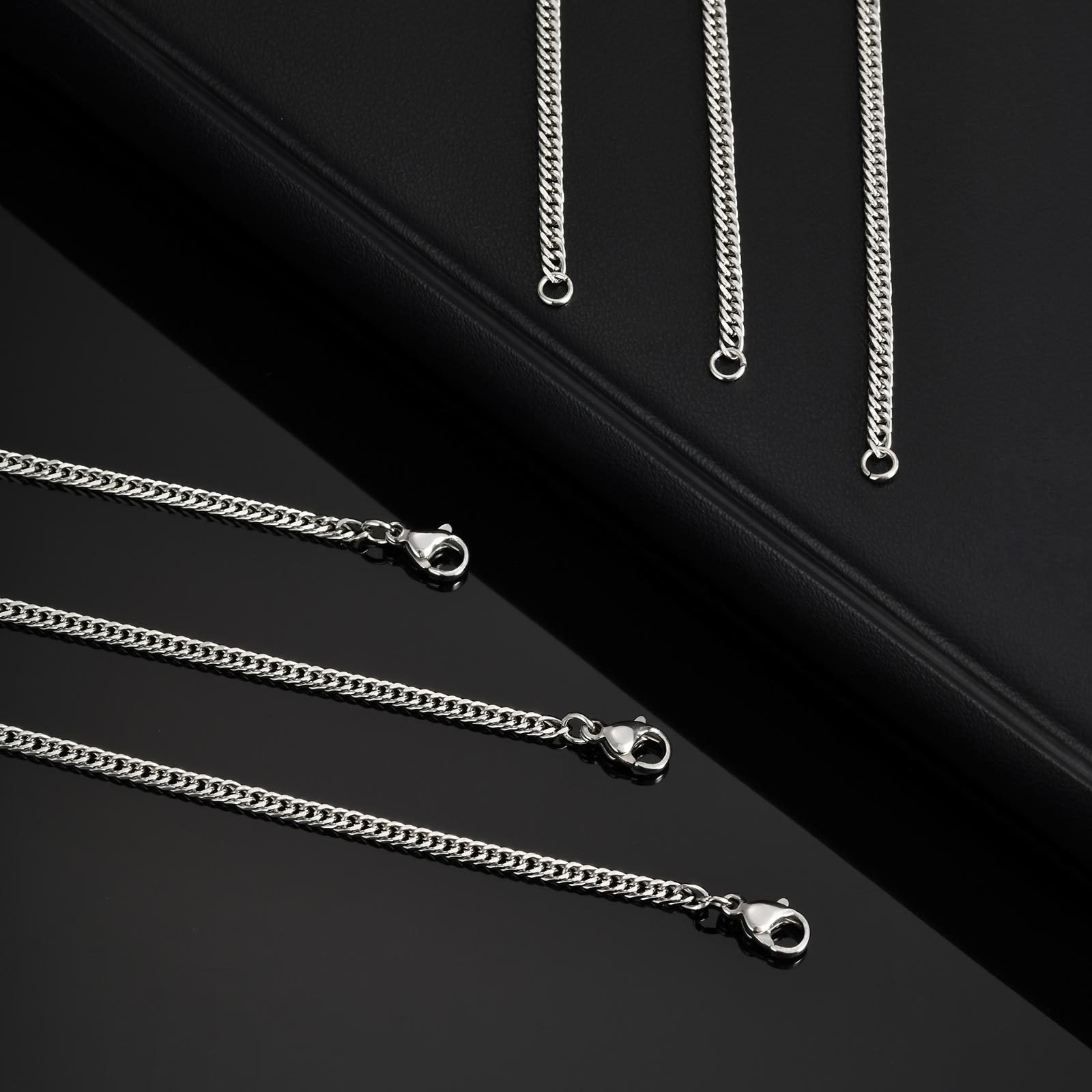 WM-C48 - Men-Women Silver Necklace Chain — image 5